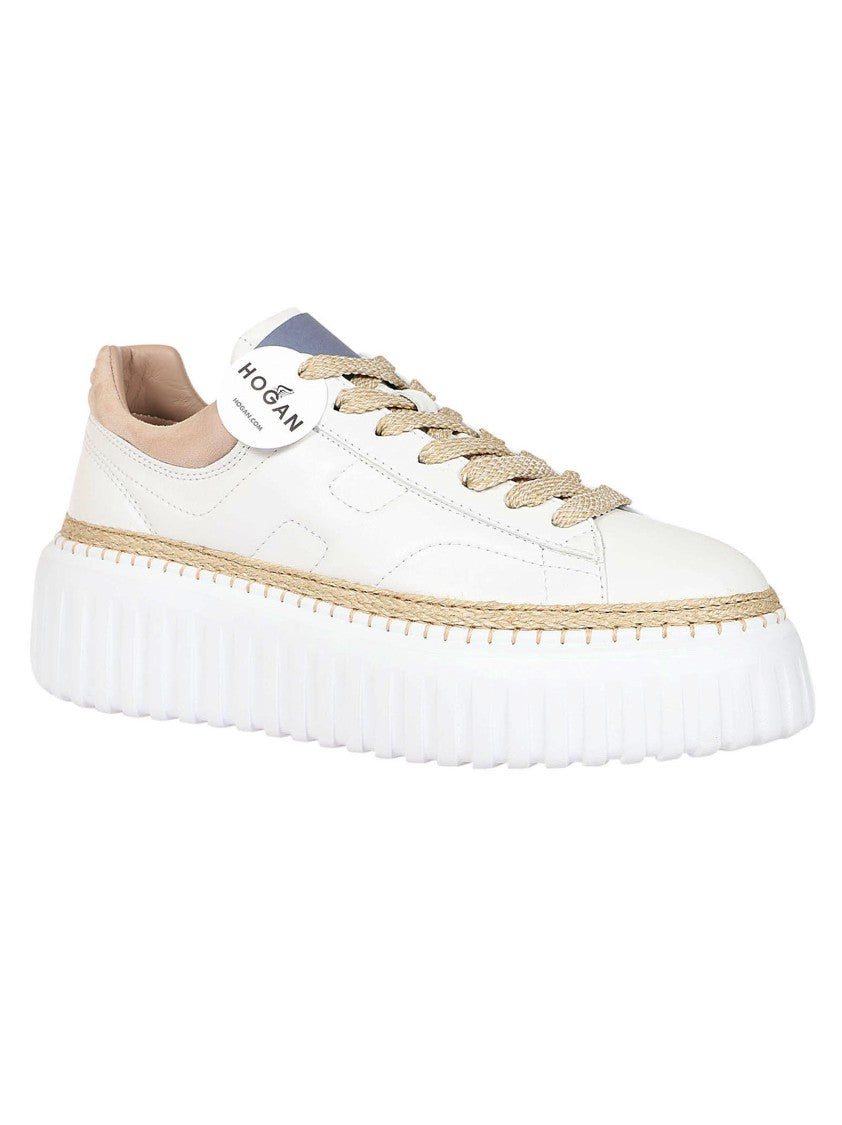 Hogan H659 Platform Sneakers With Leather Upper