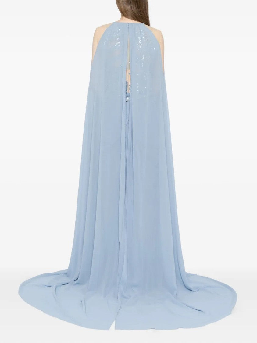 Saiid Kobeisy Pleated Dress With Cape