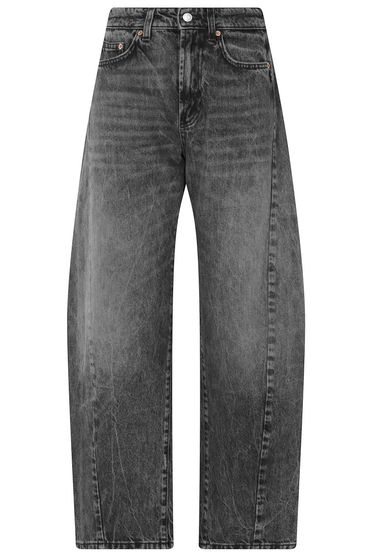 Department 5 Straight-Leg Black Jeans With Curved Silhouette And Five-Pocket Design