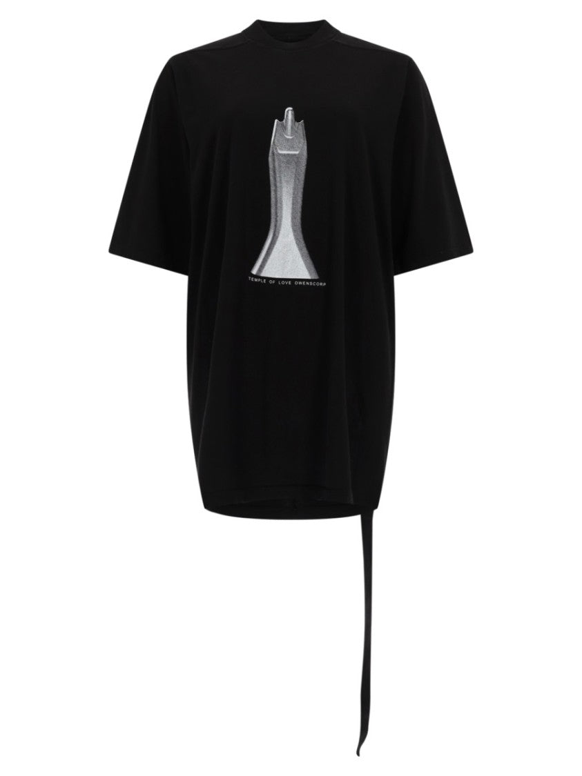 Drkshdw By Rick Owens Jumbo Ss Silver Graphic T-Shirt