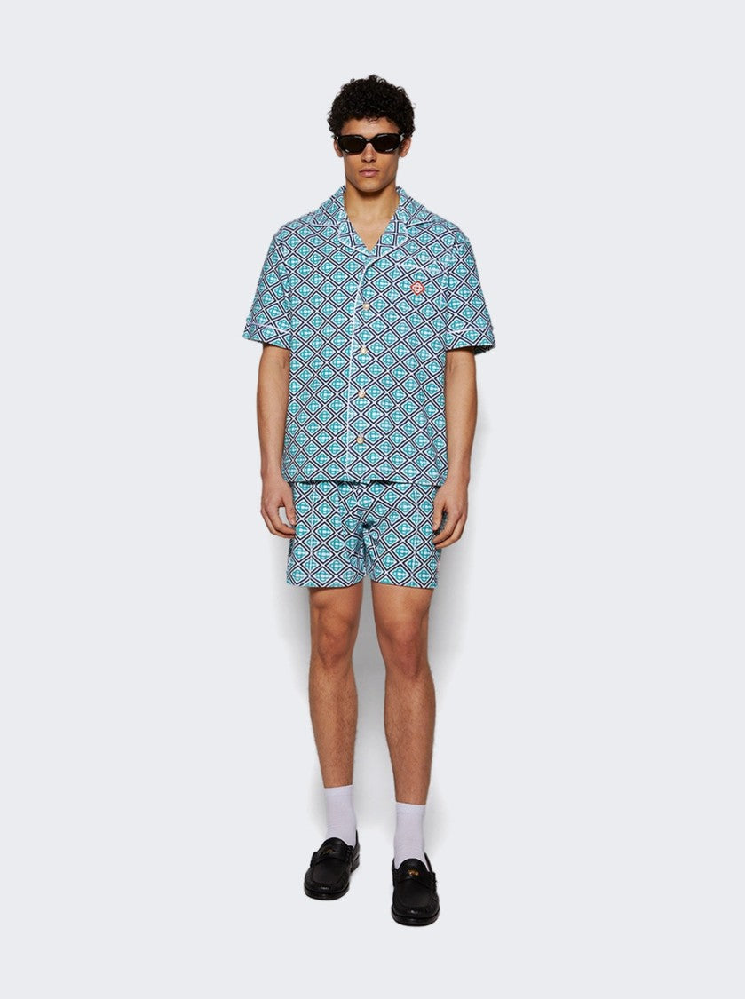 Casablanca Monogram Towelling Shirt Blue