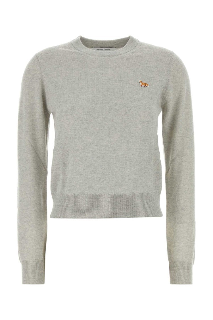 Maison Kitsuné Grey Wool Sweater