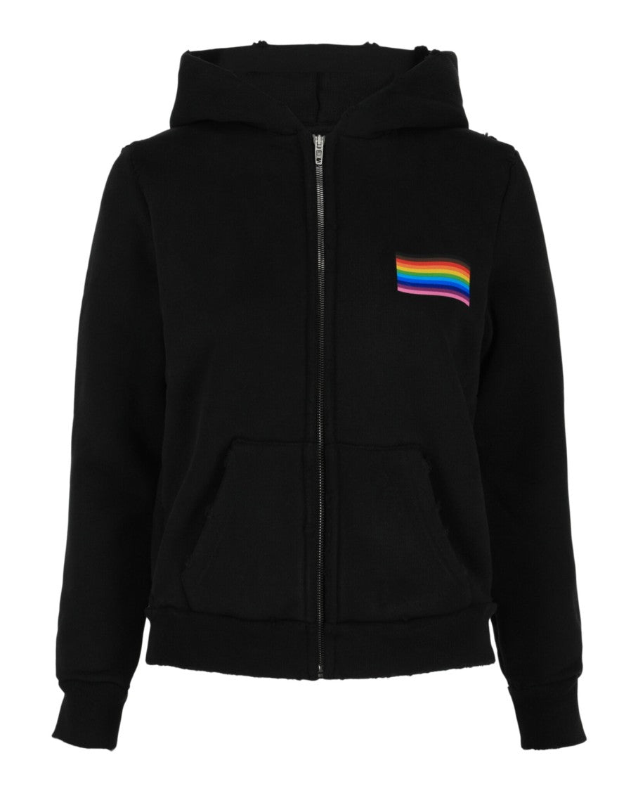 Balenciaga Rainbow Flag Zip-Up Hoodie
