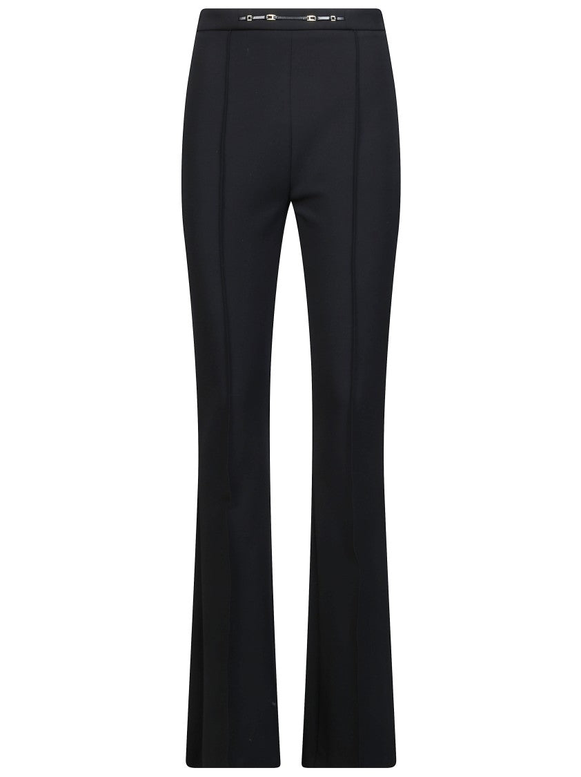 Elisabetta Franchi Fitted Belted Flared Pants