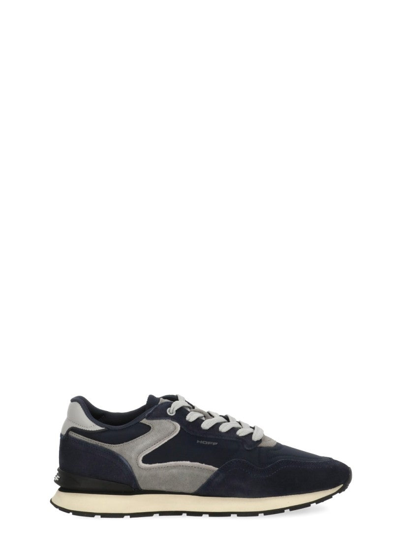 Hoff Blue Suede Gray Leather Accent Sneakers