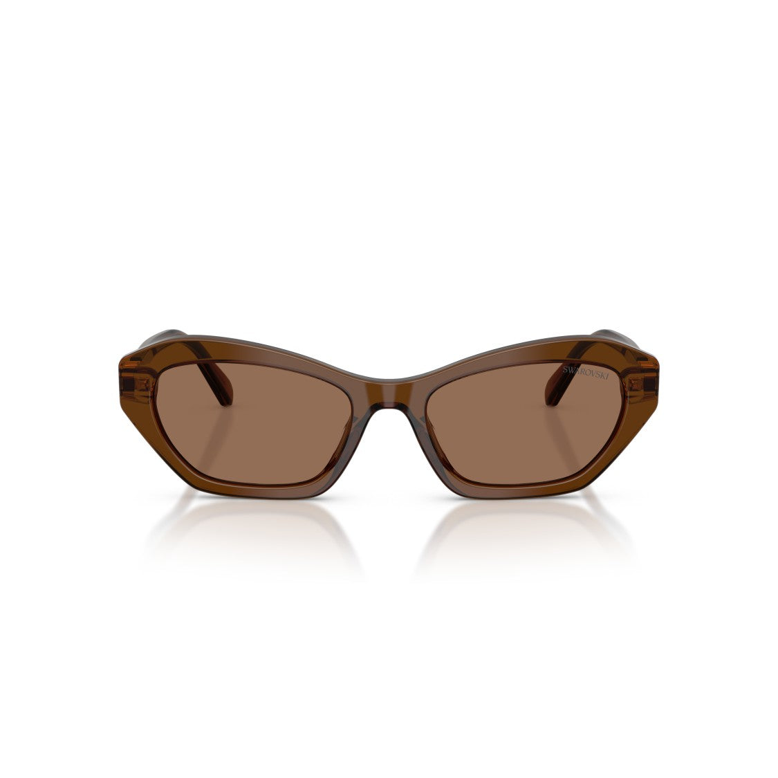 Swarovski 0Sk6048 Geometric Cat-Eye Sunglasses With Gold Accents