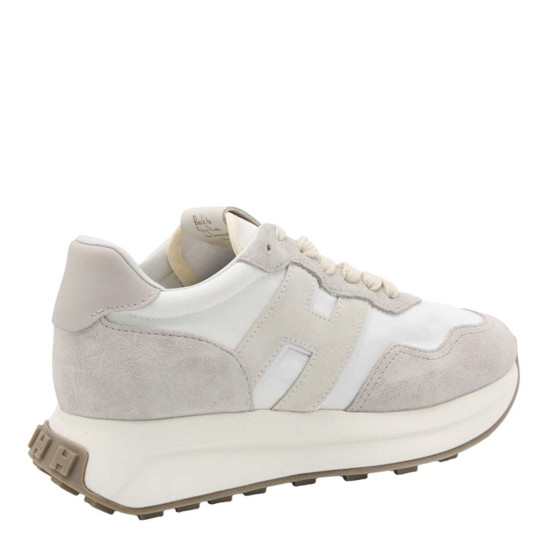 Hogan Sleek White Sneakers With Sculpted Sole