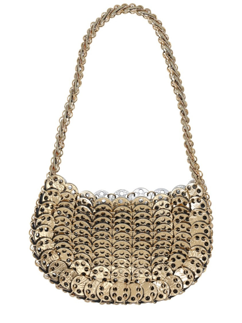 Rabanne Moon Flip Crescent Metallic Bag
