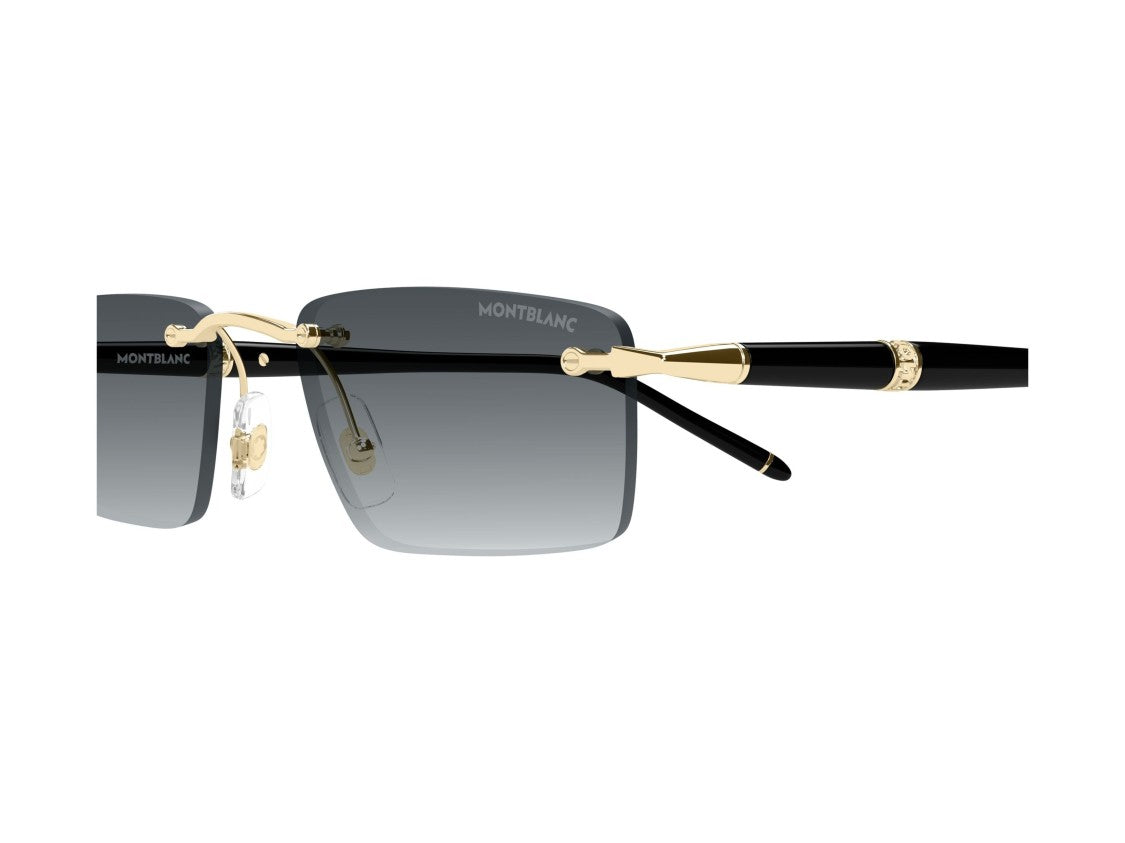 Montblanc Gold Mb0484s Gradient Rimless Rectangular Sunglasses