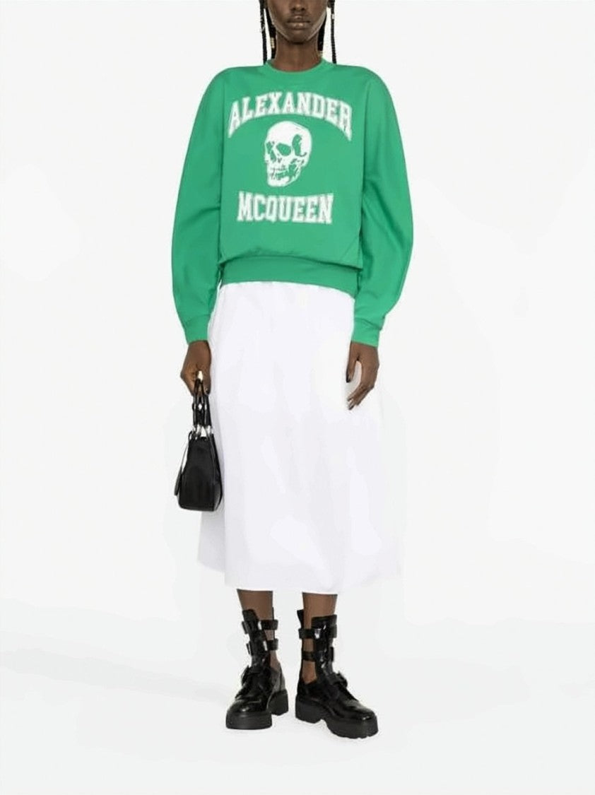 Alexander Mcqueen Long-Sleeve Sweatshirt With Bold Skull Graphic