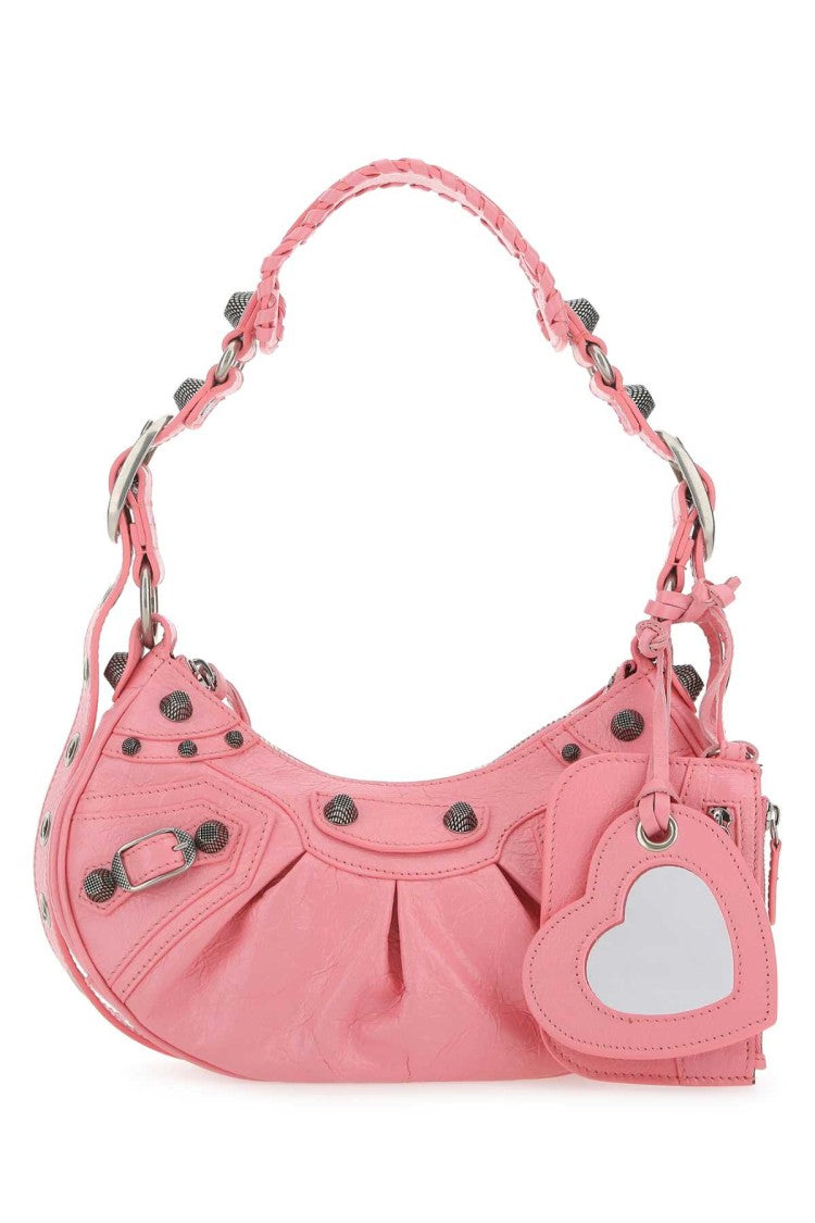 Balenciaga Pink Nappa Leather Le Cagole Xs Shoulder Bag
