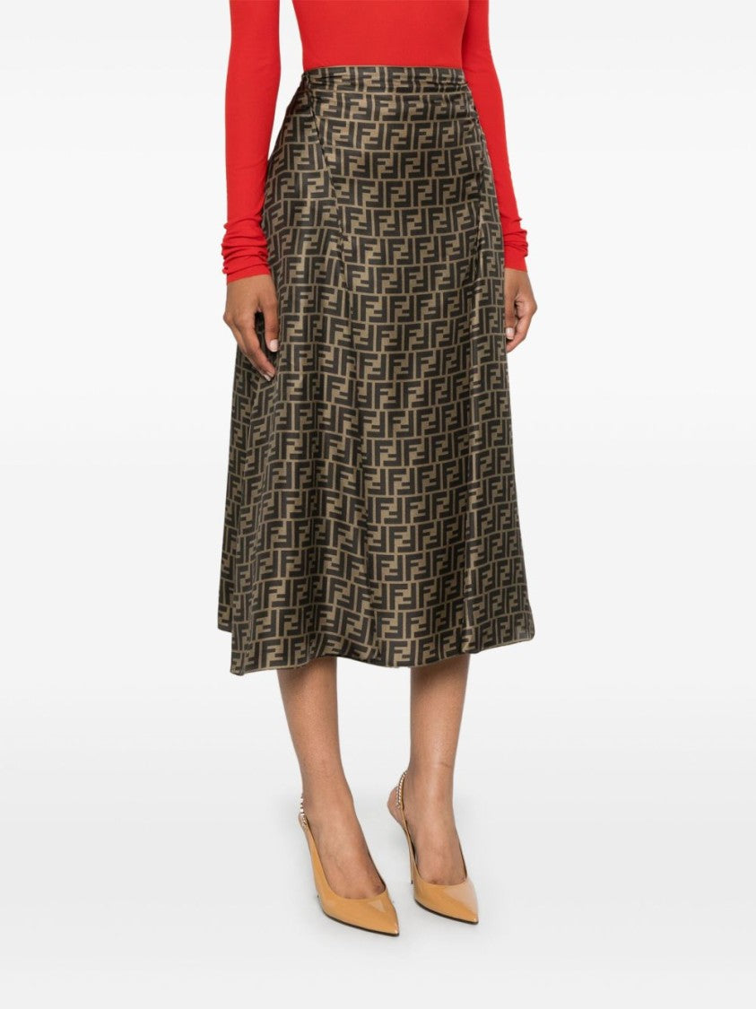 Fendi A-Line Midi Skirt