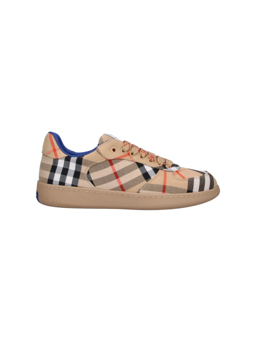 Burberry Checkered Pattern Low-Top Sneakers With Textured Soles