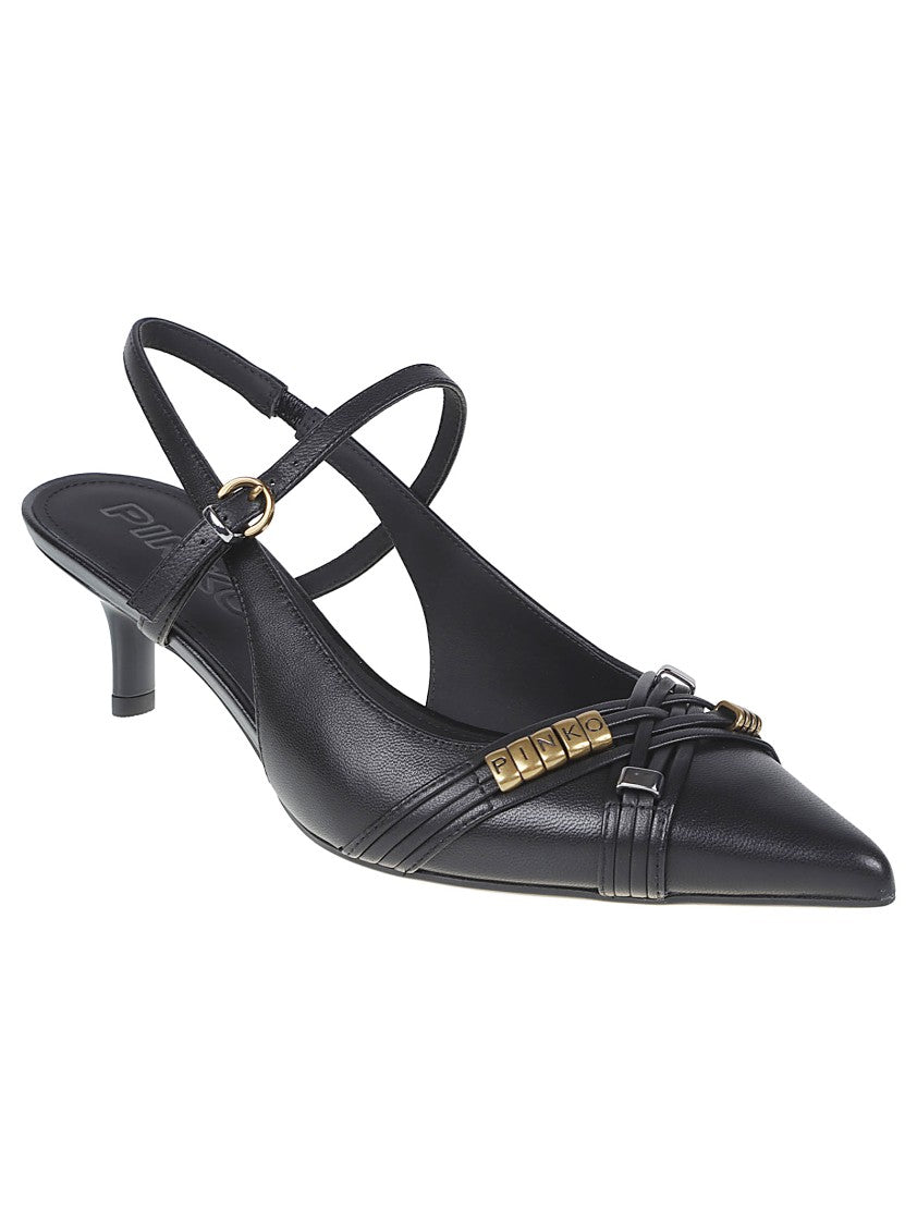 Pinko Gloria 18 Black Pointed Slingback