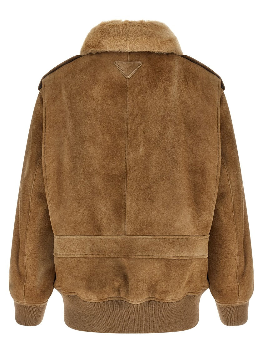 Prada Sheepskin Bomber Jacket
