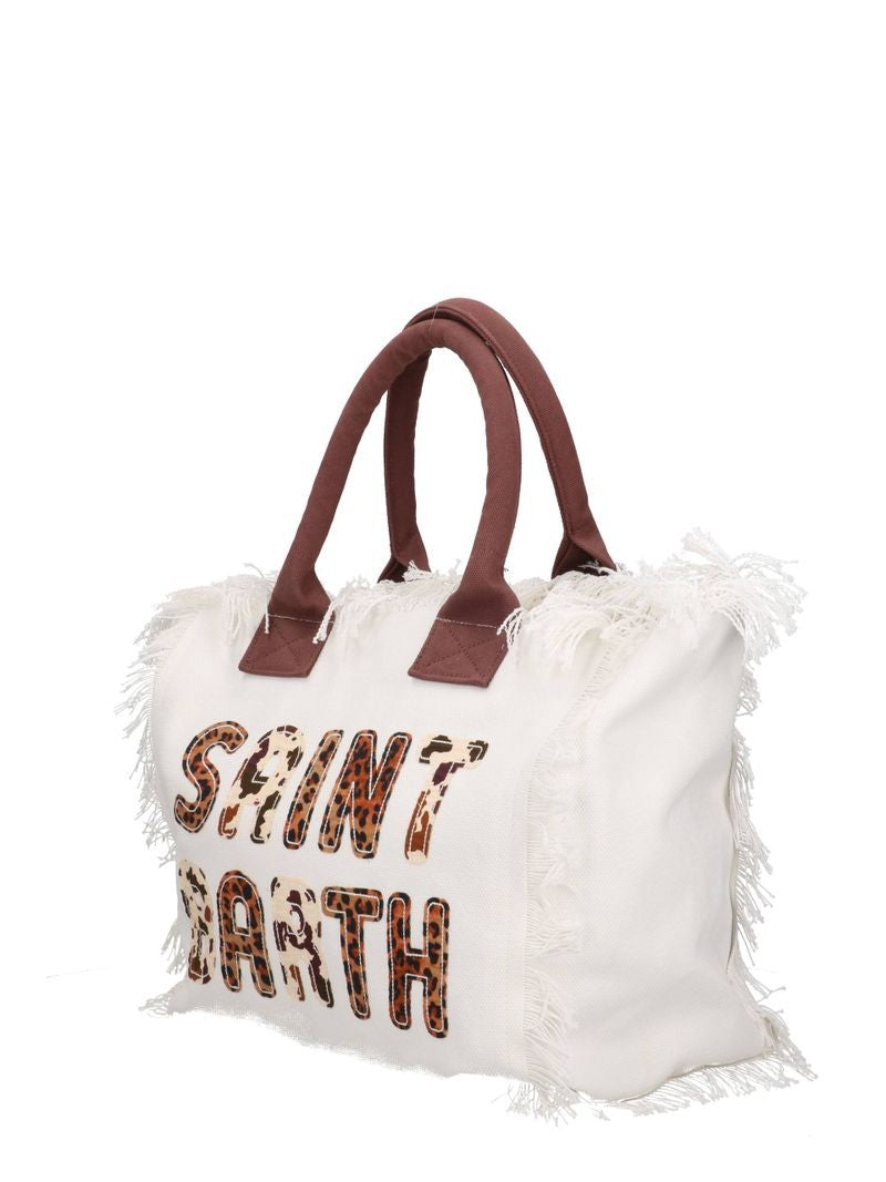 Mc2 Saint Barth Rectangular Tote Bag With Frayed Edges