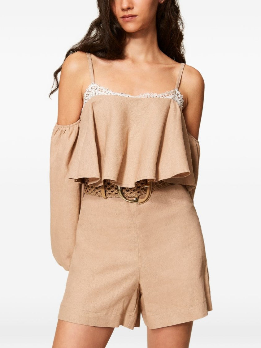 Twin-Set Beige Thin Shoulder Strap Day Dress
