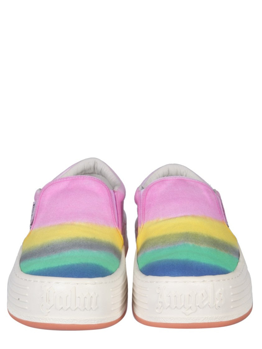 Palm Angels Suede Slip-On With Multicolor Gradient Design