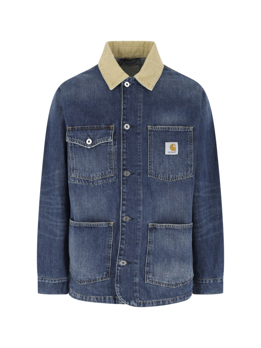 Carhartt Wip Blue Warren Chore Denim Corduroy Jacket