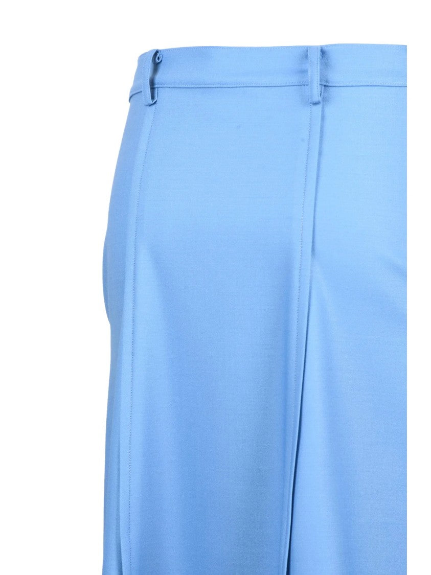 Crida Knee-Length Wool Elastane Skirt With Modern Detail