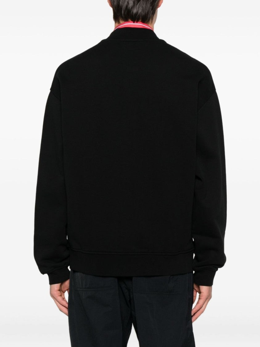 Jacquemus Button-Up Black Sweater With Ribbed Details