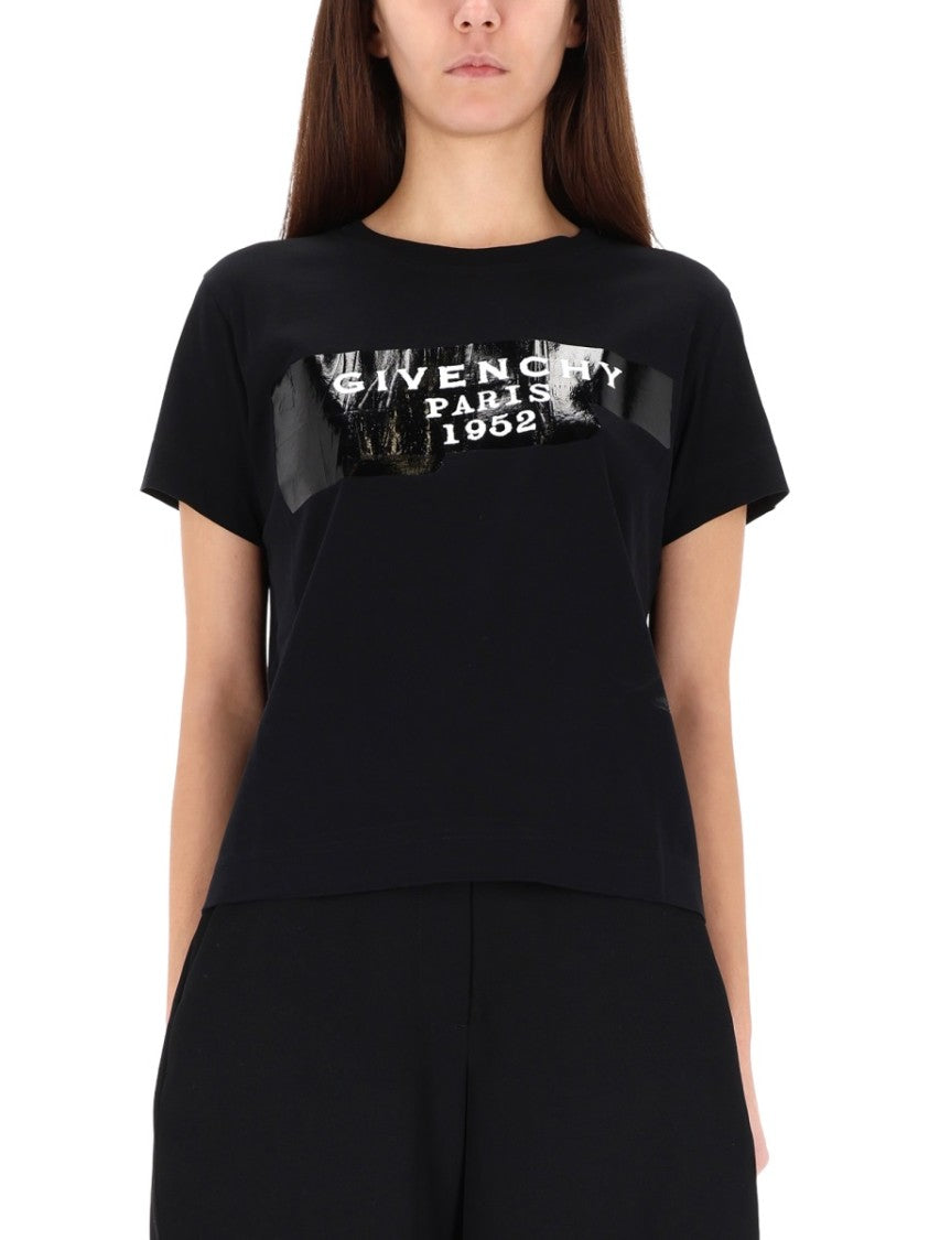 Givenchy Tape Black Glossy T-Shirt