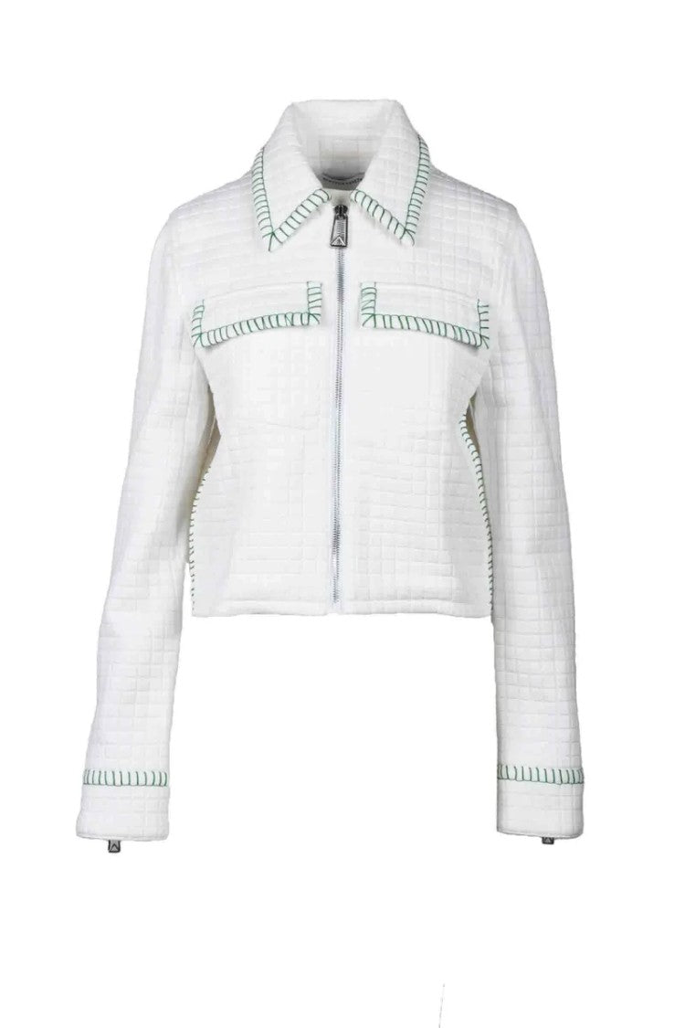 Bottega Veneta Matelassé Jacket Polyamide Cotton - White