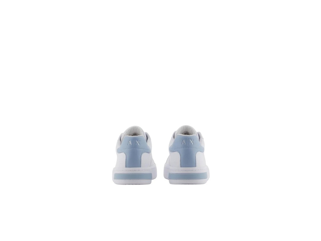Armani Exchange Low-Cut Lace-Up Cushioned Leather Sneakers
