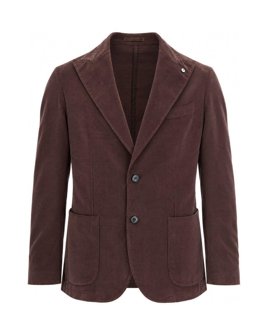 L.B.M. 1911 Viola Corduroy Single-Breasted Cotton Blazer