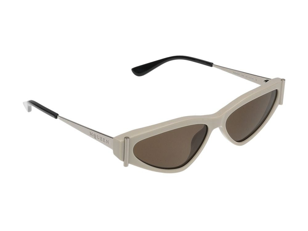 Alexander Mcqueen Sunglasses Am0493s 004 White Silver Brown 57/13/140
