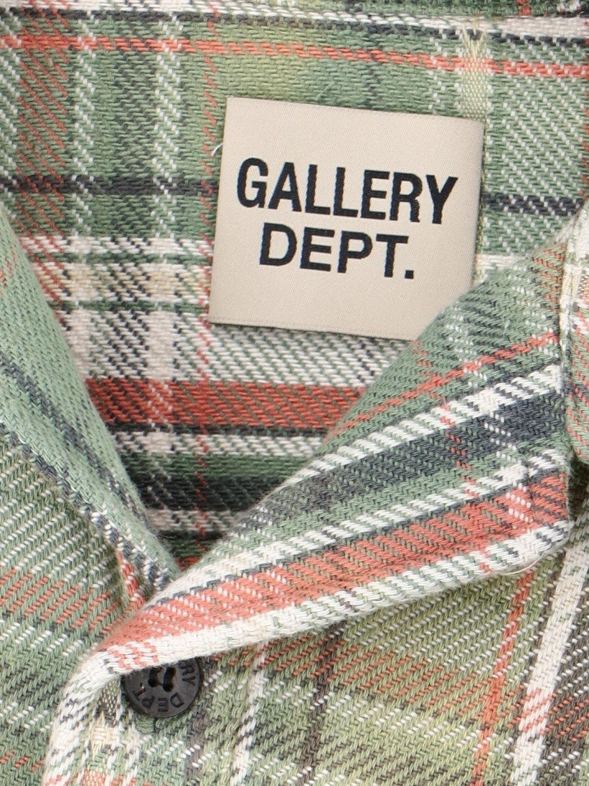 Gallery Dept. Green Plaid Cotton Casual Shirt