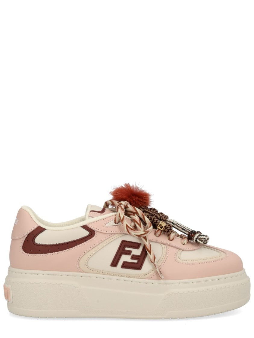 Fendi Pink Leather Fendi Match Sneakers