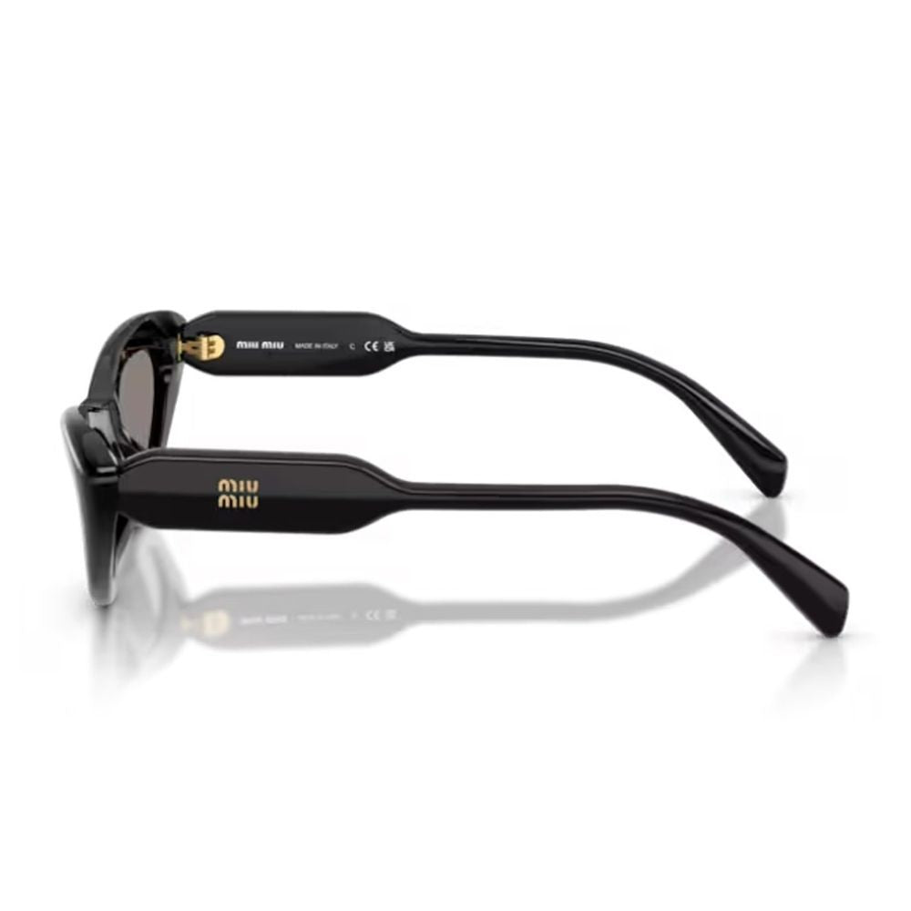 Miu Miu Vertical Logo Cat-Eye Sunglasses In Black Acetate