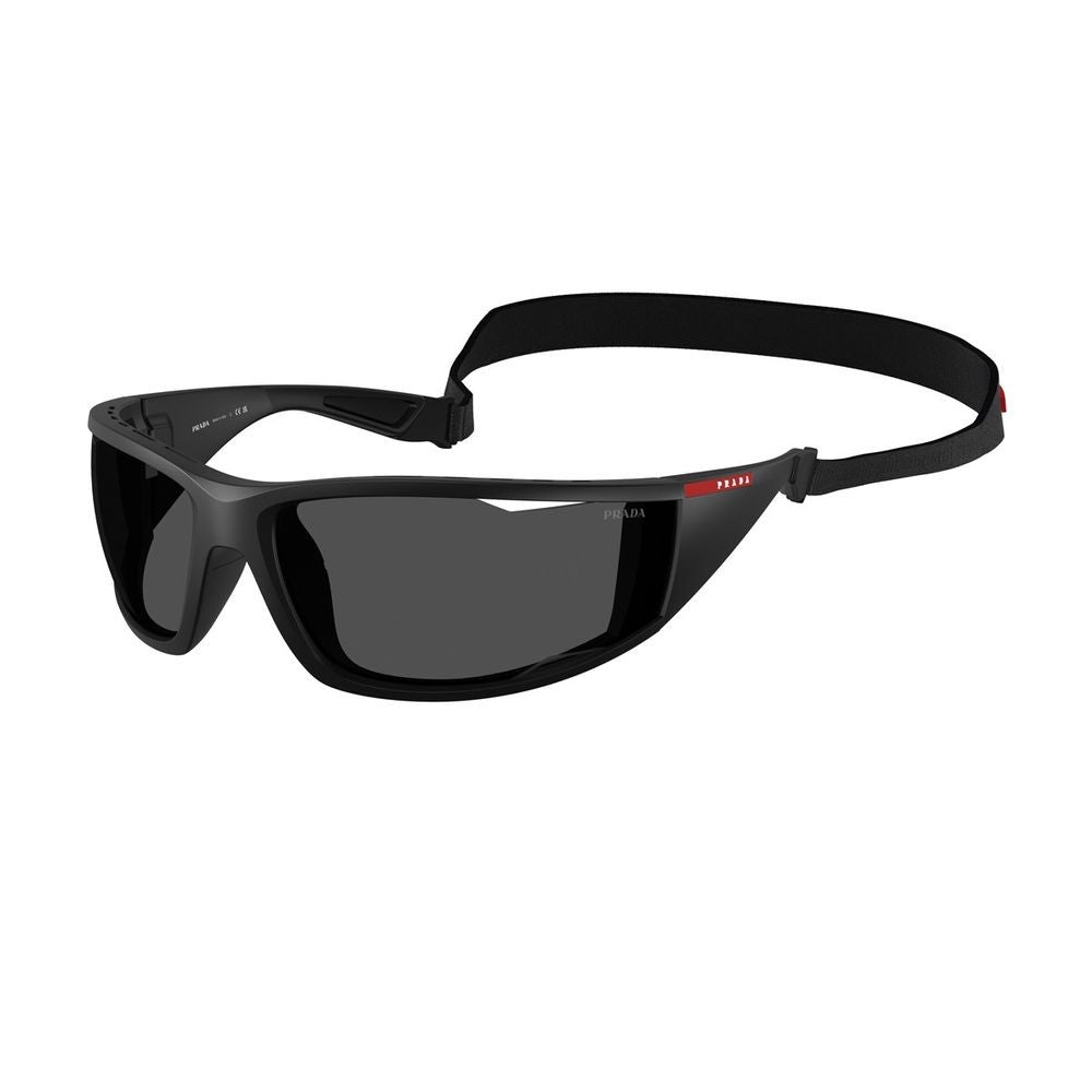 Prada Linea Rossa Ps A04s Wraparound Black Sunglasses