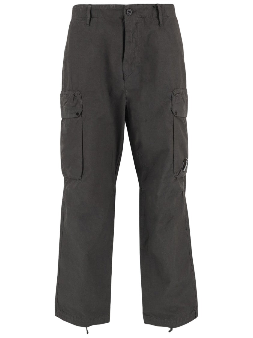 C.P. Company Dark Grey Cargo Cotton Trousers