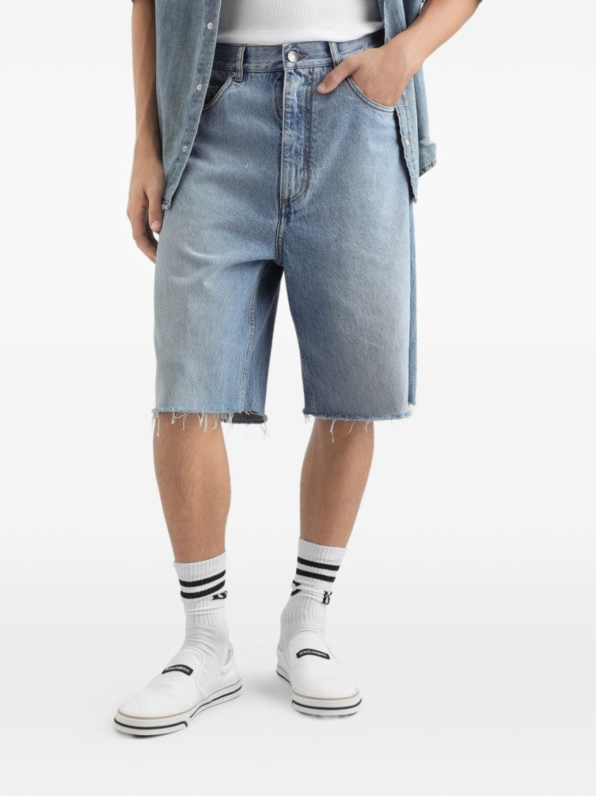 Dolce & Gabbana Light Blue Relaxed Denim Shorts