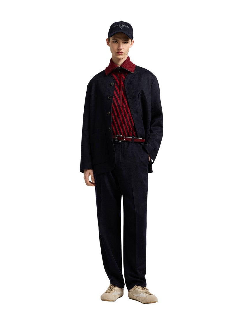 Emporio Armani Straight-Fit Wool And Cashmere Blend Blazer