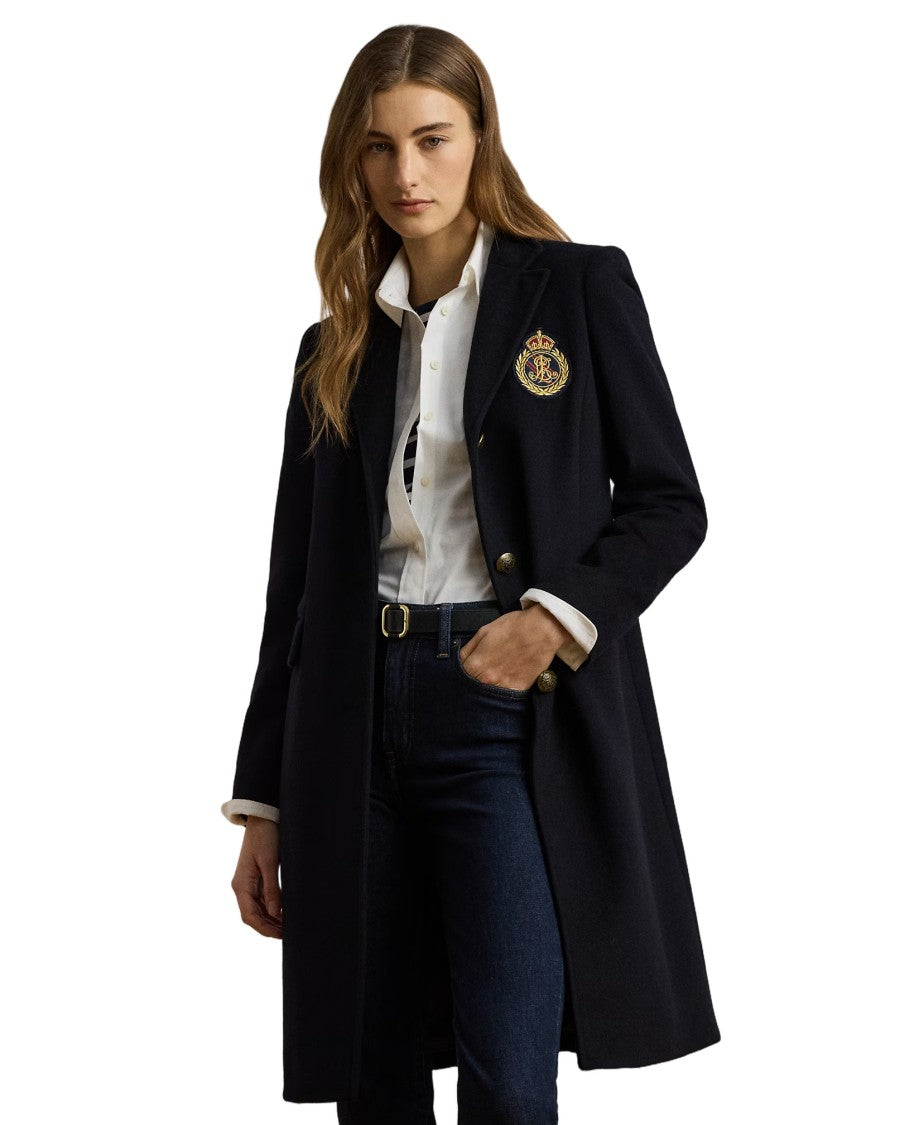 Lauren Ralph Lauren Crested Wool-Lined Coat With Tailored Fit