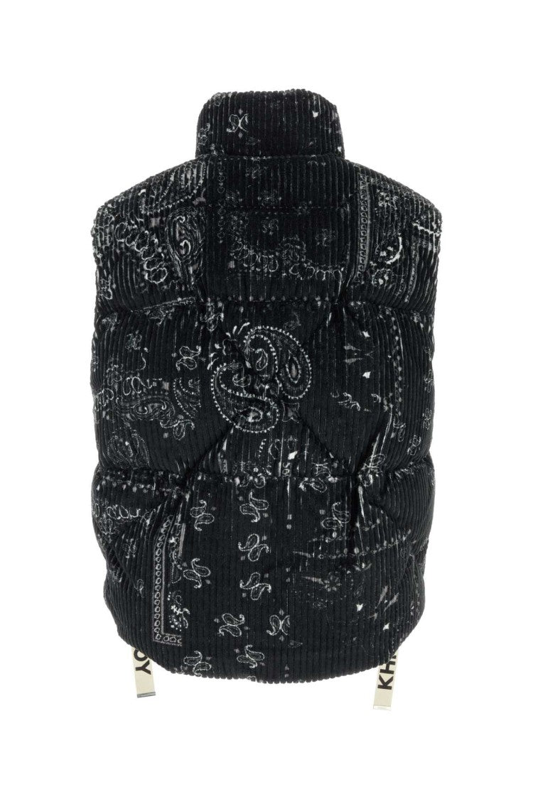 Khrisjoy Printed Corduroy Oversize Sleeveless Down Jacket