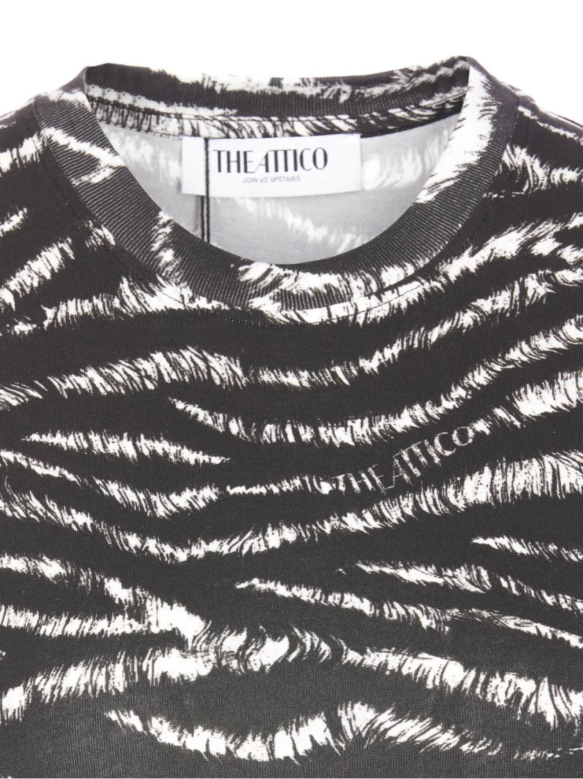 The Attico Zebra Print Tank Top