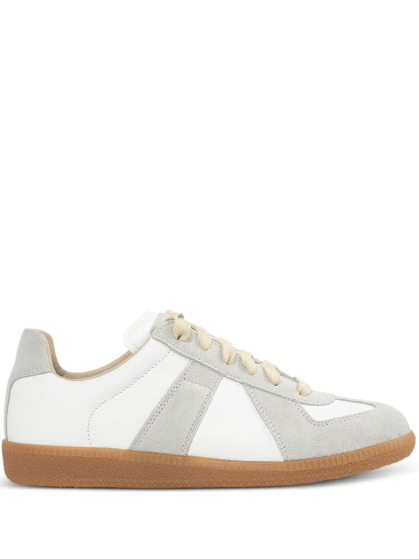 Maison Margiela White Replica Suede Nappa Leather Sneakers