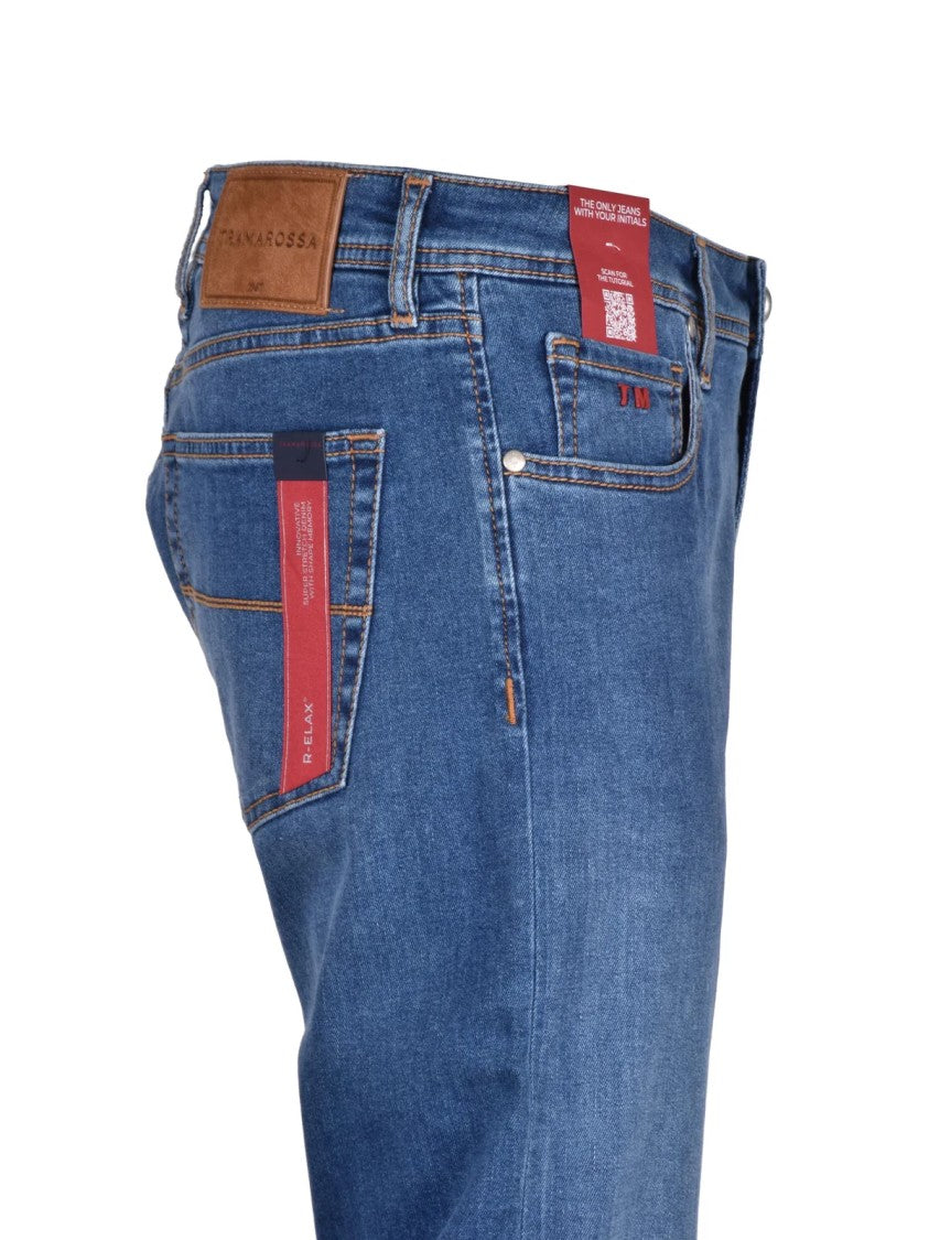 Tramarossa Technical Fabric Slim Fit Jeans With Classic Five-Pocket Design