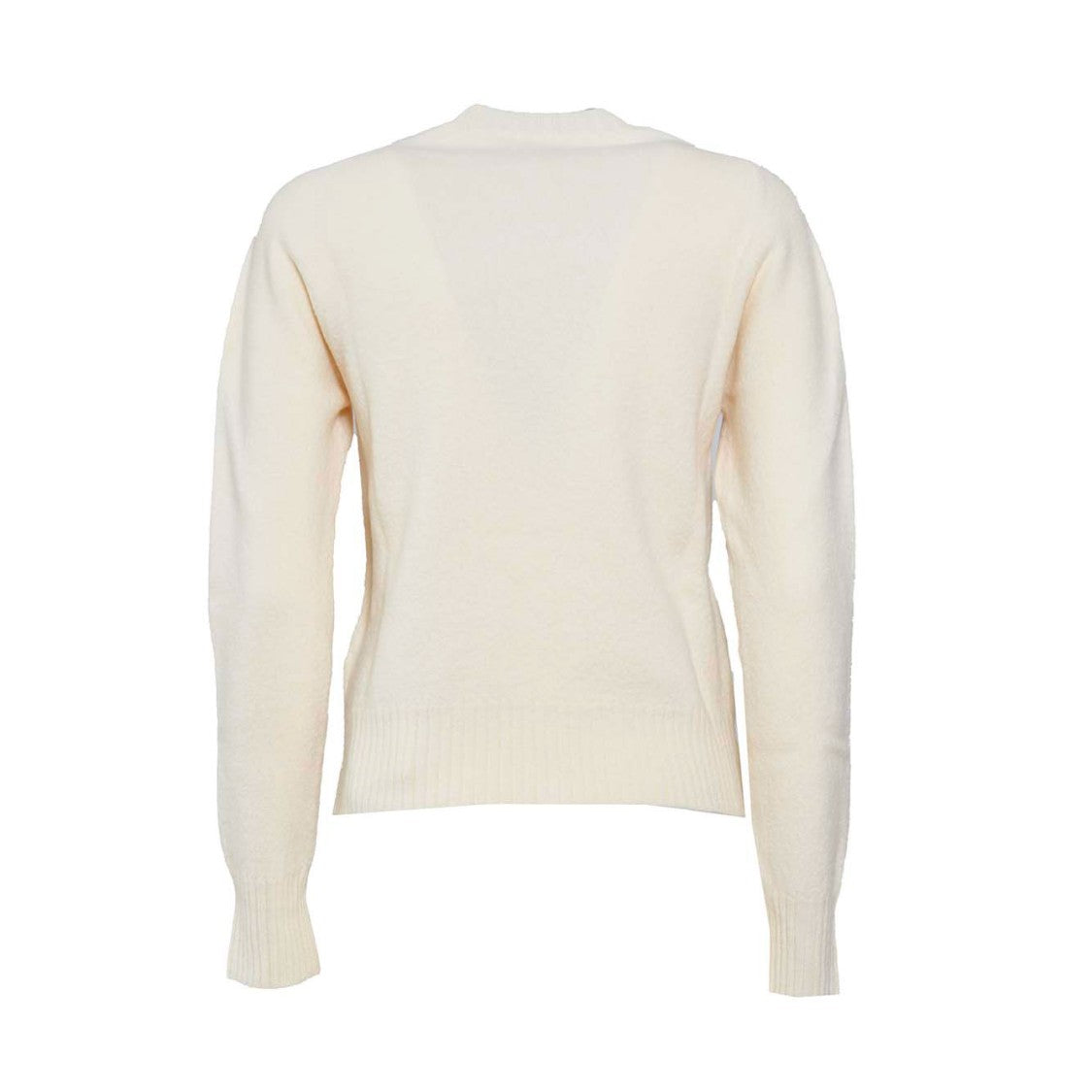 Jil Sander Cream Wool Crewneck Sweater