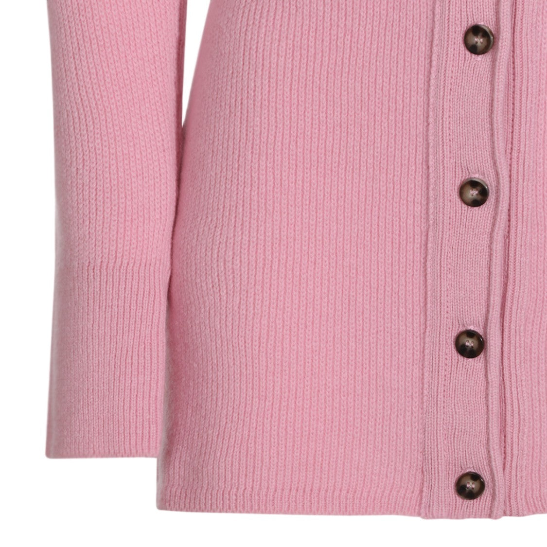 Blumarine Ribbed Knit Sweater With Fluffy Fur Collar