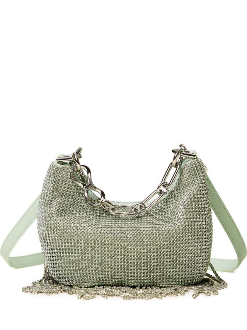 Twin-Set Aqua Chain Tassel Shoulder Bag