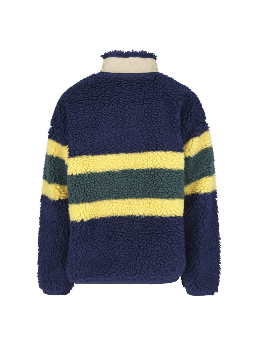 Polo Ralph Lauren Multicolor Teddy Stripe Fleece High-Neck Pullover