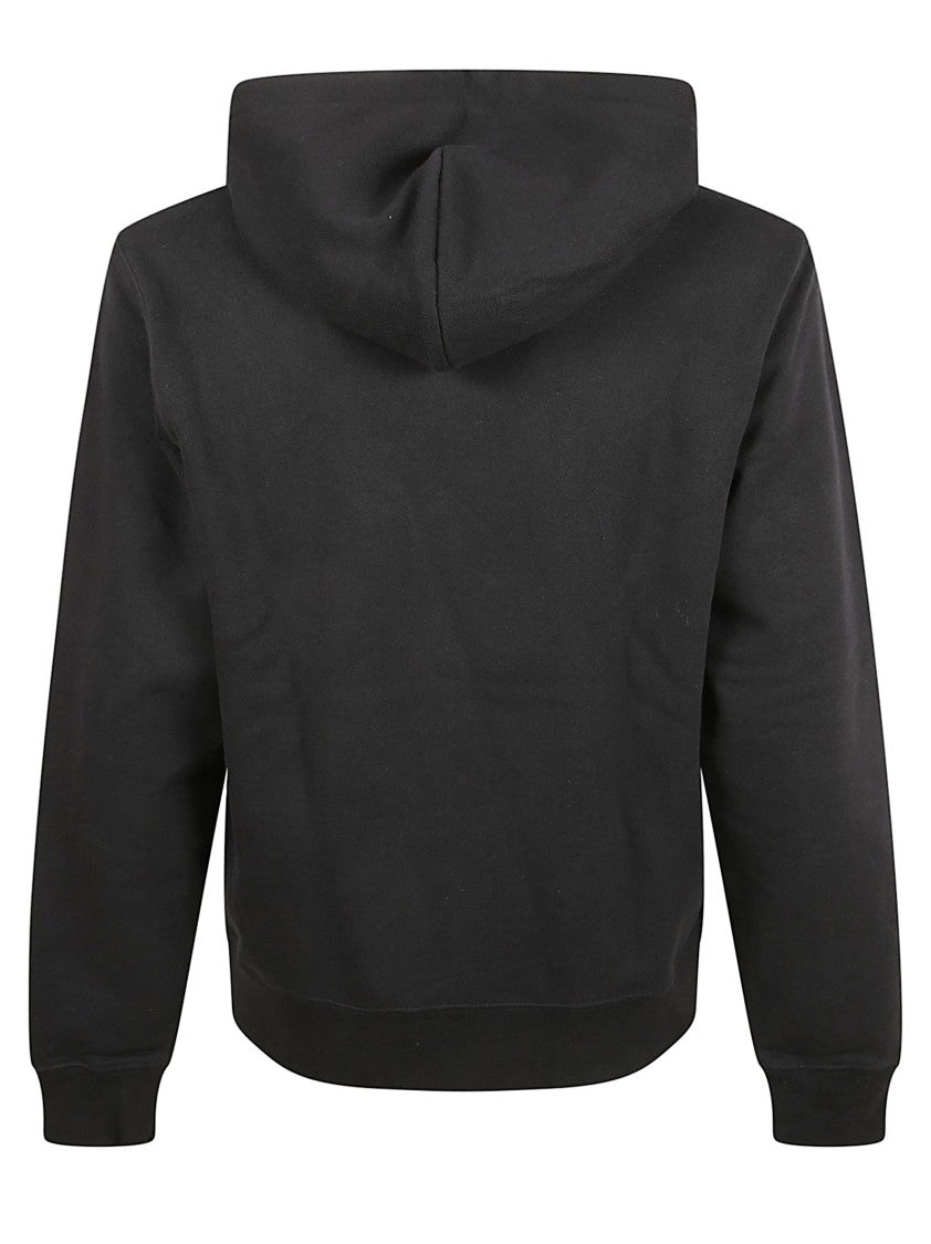 Burberry Tonal Embroidered Black Cotton Sweatshirt