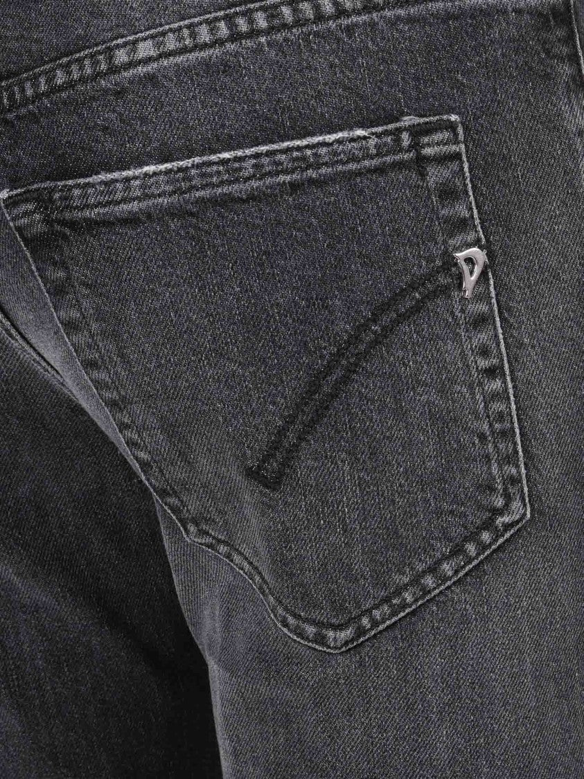 Dondup Tailored Straight Leg Pants With Mid-Rise Waist And Front Pleats