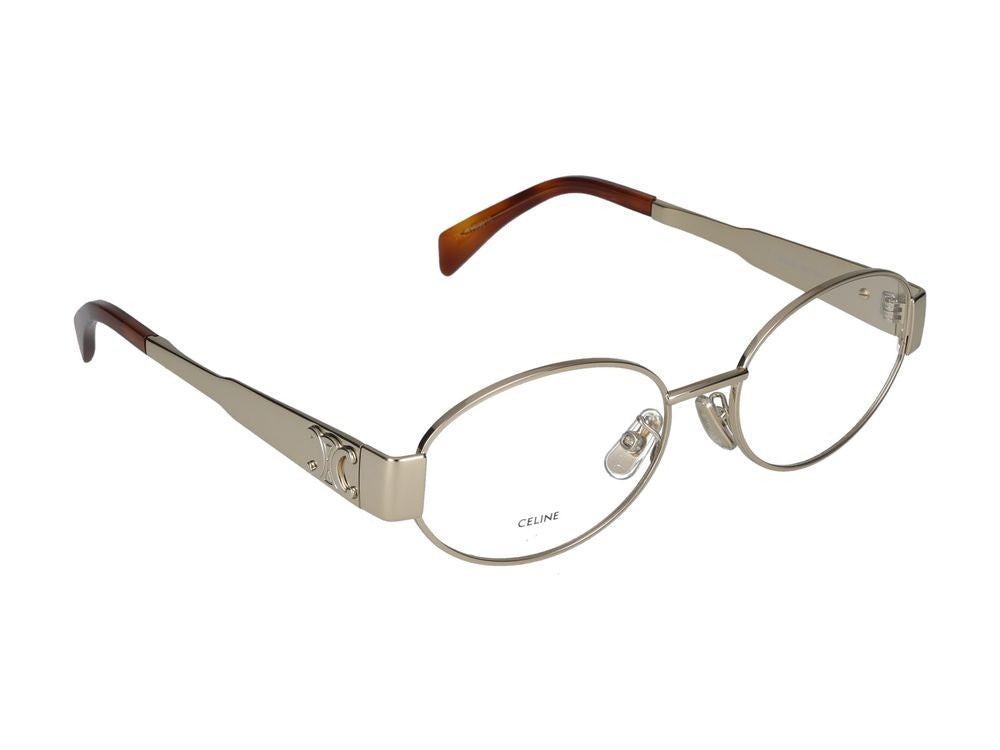 Celine Gold Cl50140u Round Metal Eyeglasses