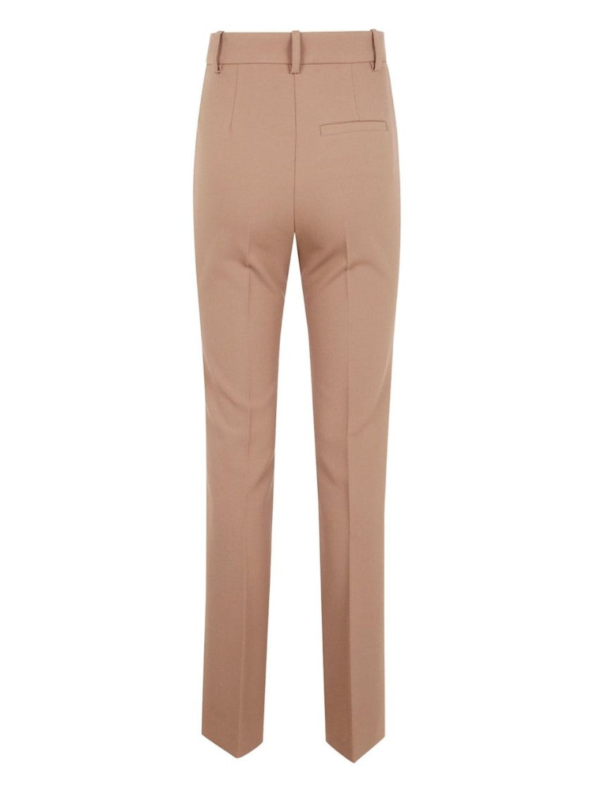 Pinko Tailored Beige Trousers With Clean Waistband